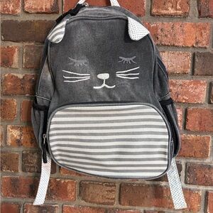 Pottery Barm Kids Emily & Meritt kids girls small kitty critter backpack gray